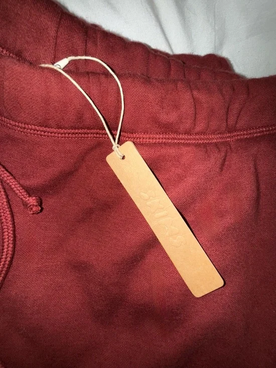 NWT SKIMS Fleece Classic Cotton Straight Leg Pant Merlot L - Picture 7 of 8